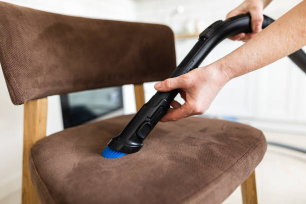 Step-by-step tutorial showing how to clean a sofa using a steam cleaner for effective results